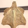 Starburst Scalloped Woven Lampshade – Artisanal Geometric Pendant Cover