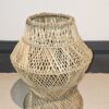 Handcrafted Hourglass Woven Lampshade – Natural Rattan Pendant Shade