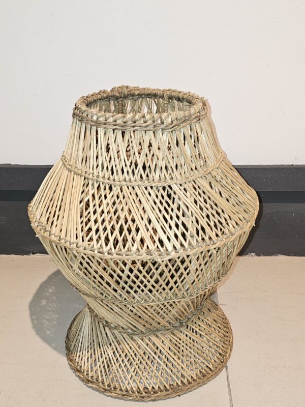 600 Handcrafted Hourglass Woven Lampshade – Natural Rattan Pendant Shade