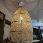 Teardrop Woven Pendant Light Shade – Natural Fiber Hanging Chandelier