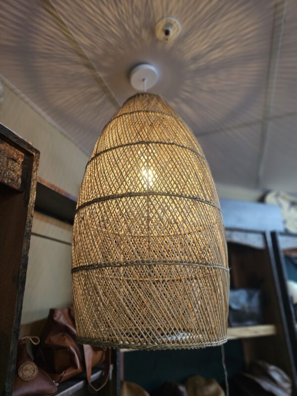 900 Teardrop Woven Pendant Light Shade – Natural Fiber Hanging Chandelier